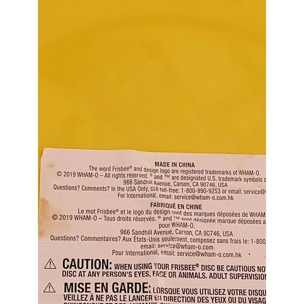 Wham-O Super Flyer Frisbee‎ 180 Grams, Color Yellow With Green Display